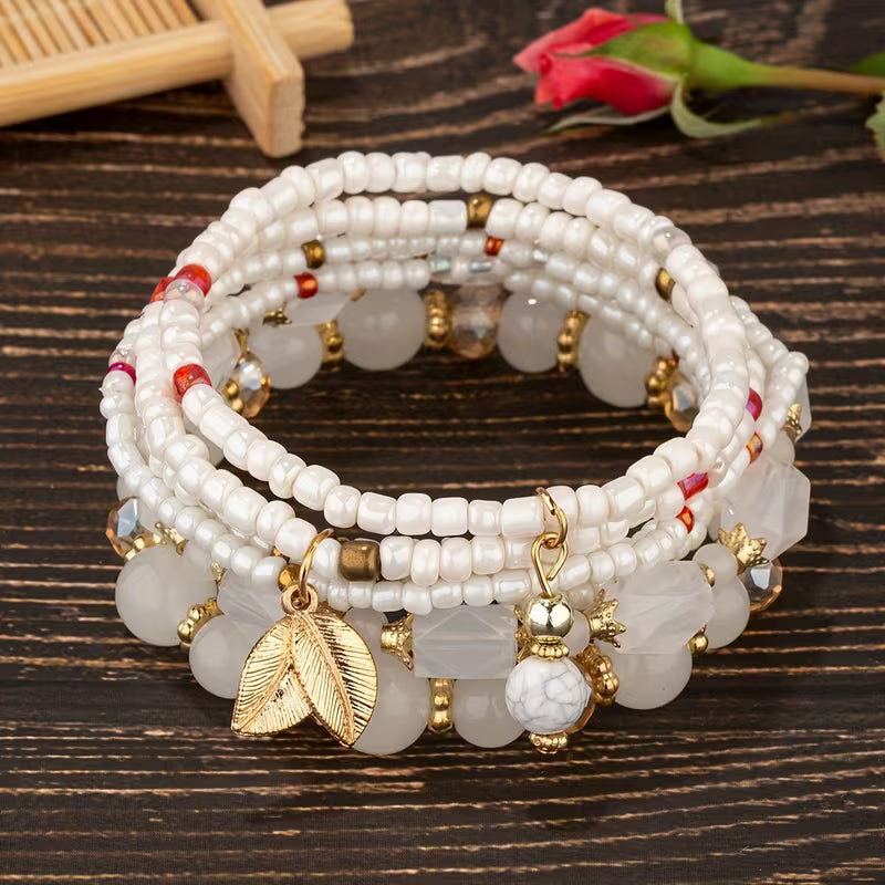 Elodie™ | Crown Pearl Bracelet Set