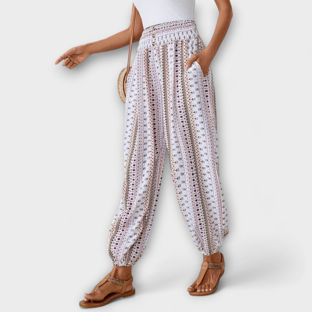 Scarlett™ | Printed Wide-Leg Trousers