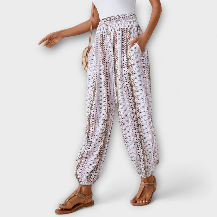 Scarlett™ | Printed Wide-Leg Trousers