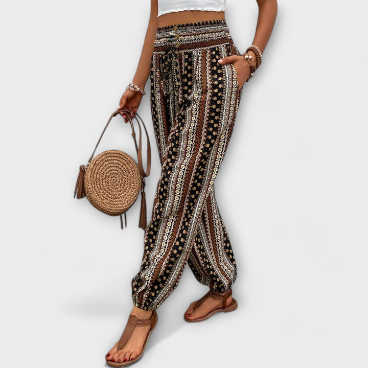 Scarlett™ | Printed Wide-Leg Trousers