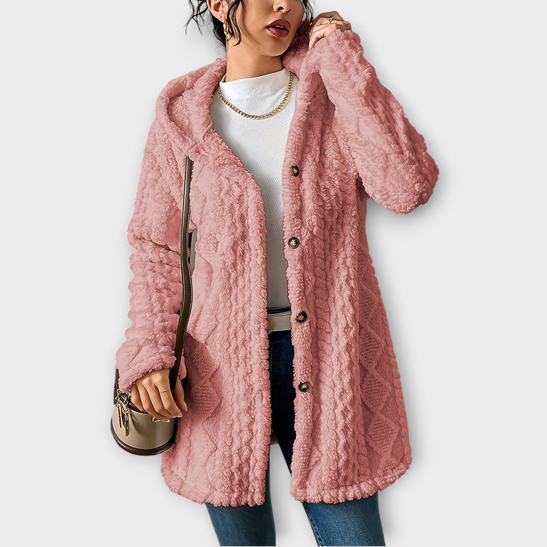 Elsie | Textured Winter Hoodie Jacket