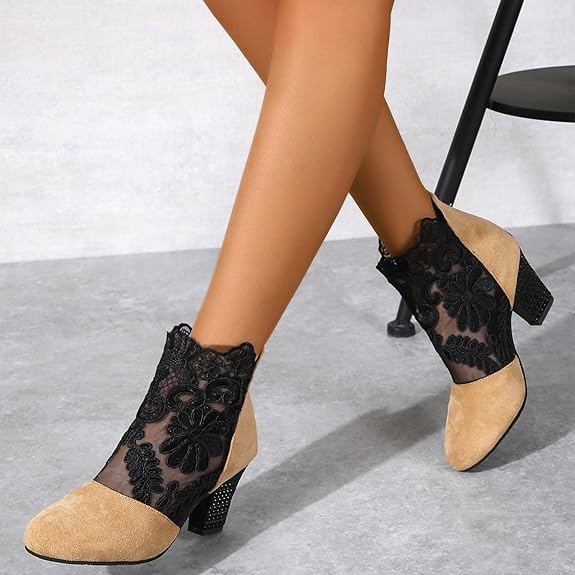 Jolie™ | Lace Heeled Boots