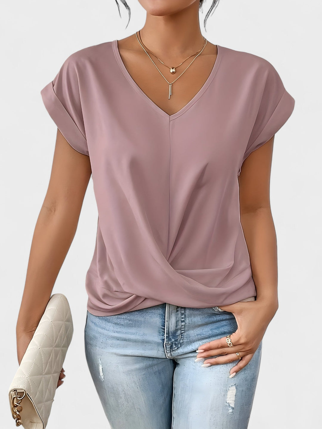 Kathrina - V-Neck Twist Front Top