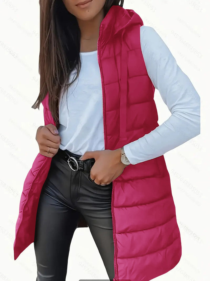 Rain™ | Long Sleeveless Puffer Vest