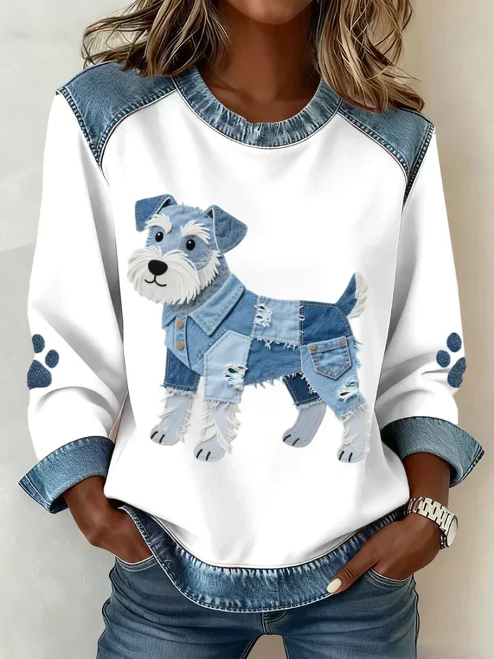 Lilah | Dachshund Patchwork Sweatshirt