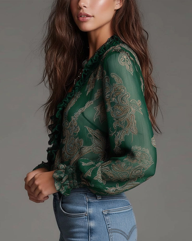 Norina | Soft-Touch V-Neck Blouse