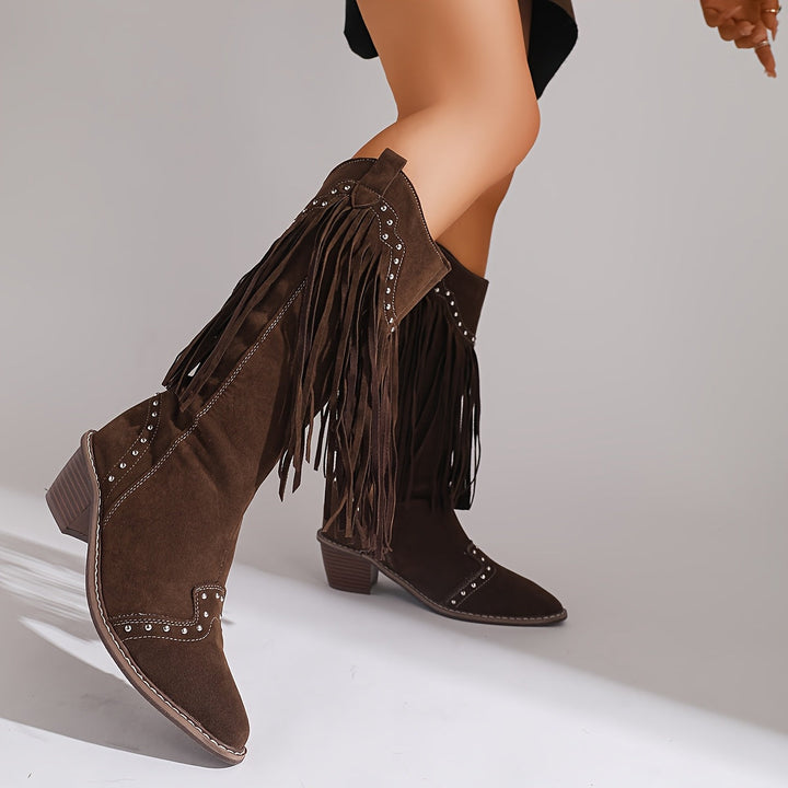 Marigold™ | Studded Tassel Boots