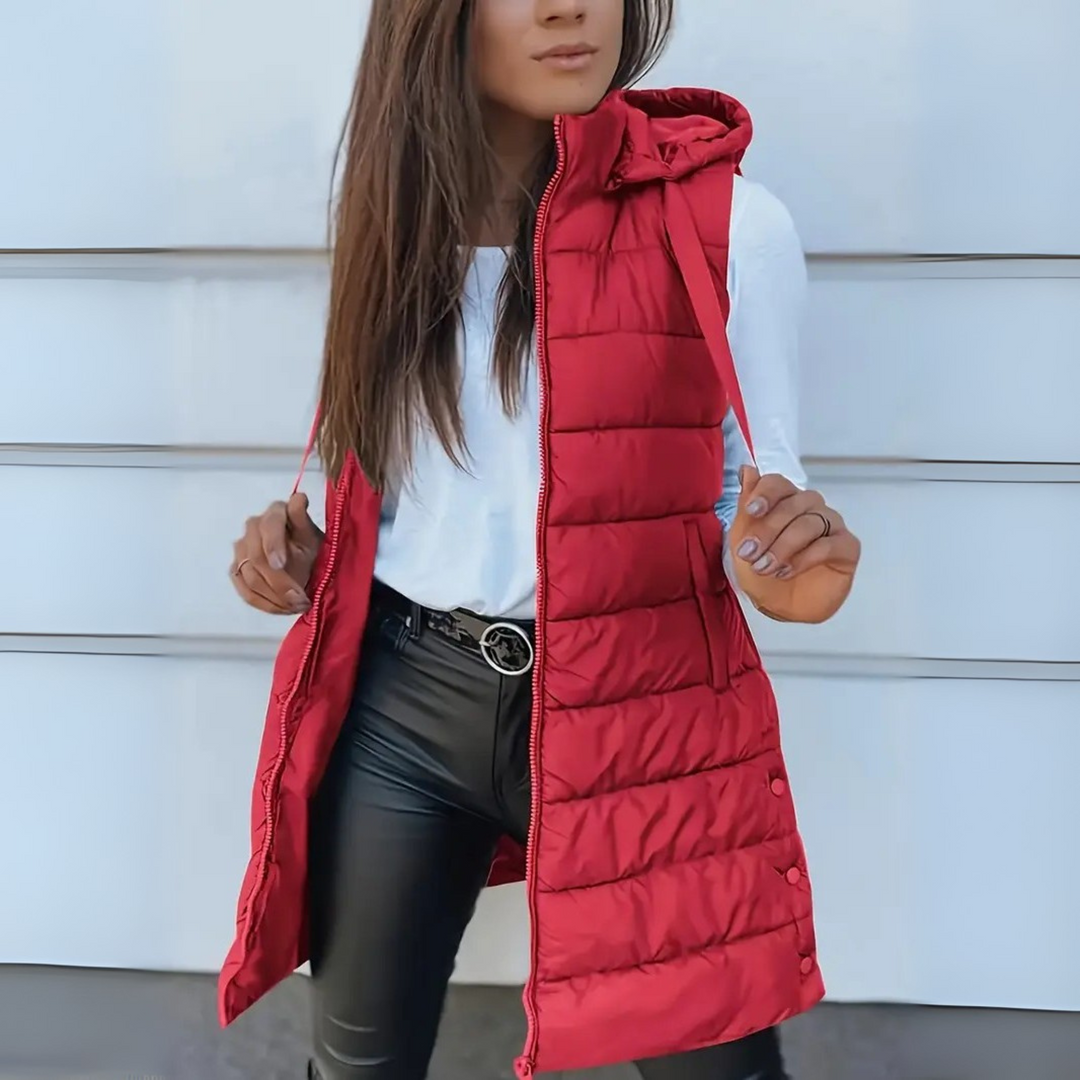 Eirlys | Sleeveless Hooded Puffer Vest