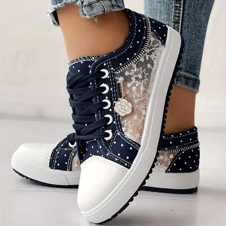 Margaret | Elegant Floral Sneakers