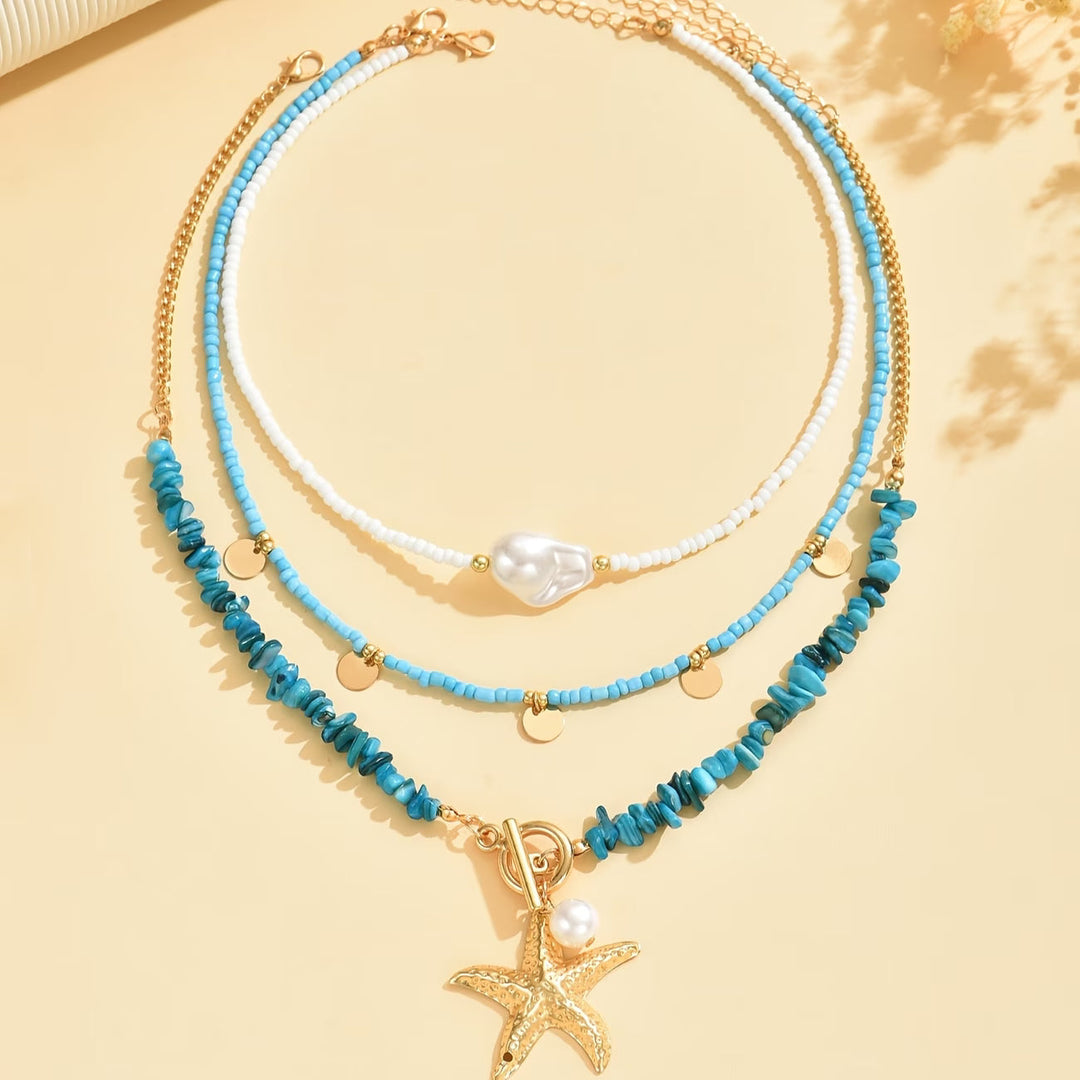 Esme™ | Pearl and Turquoise Coastal Necklace