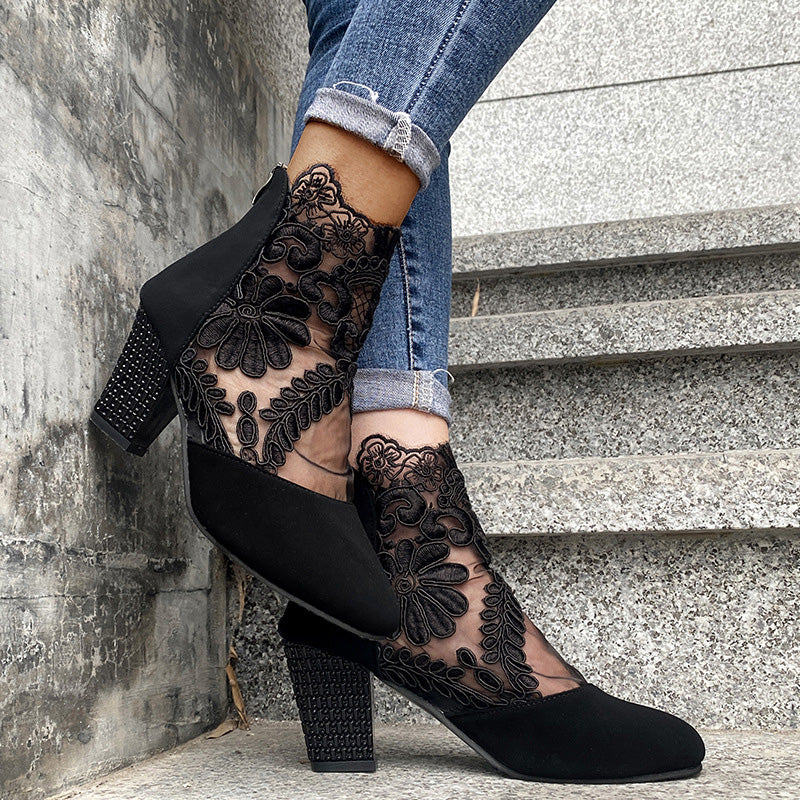 Jolie™ | Lace Heeled Boots