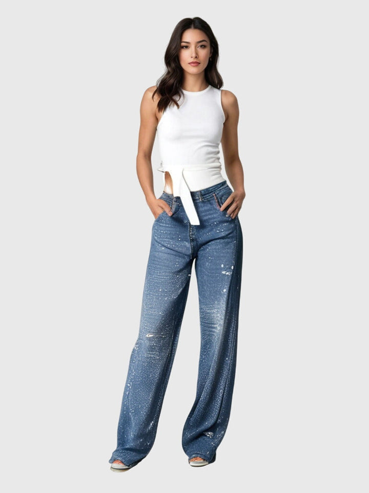 Stella™ | Diamond-Pattern Trousers
