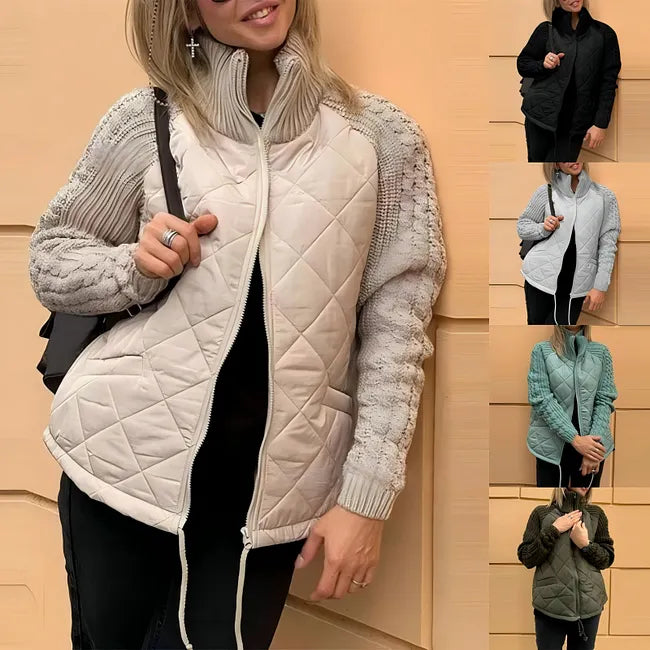 Sybil Quilted Knit Sleeve Jacket