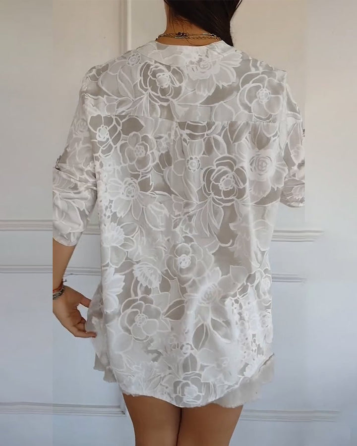 Margot | Printed V-Neck Blouse