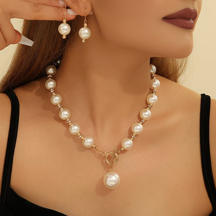 Noa™ | Chunky Pearl Statement Necklace Set