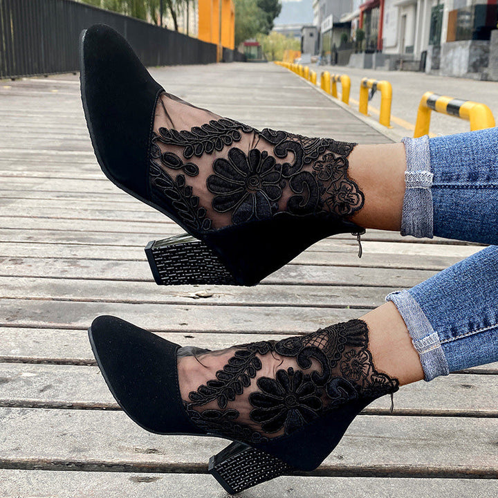 Jolie™ | Lace Heeled Boots