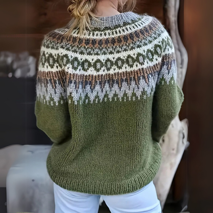 Etta Elegant Jacquard Sweater