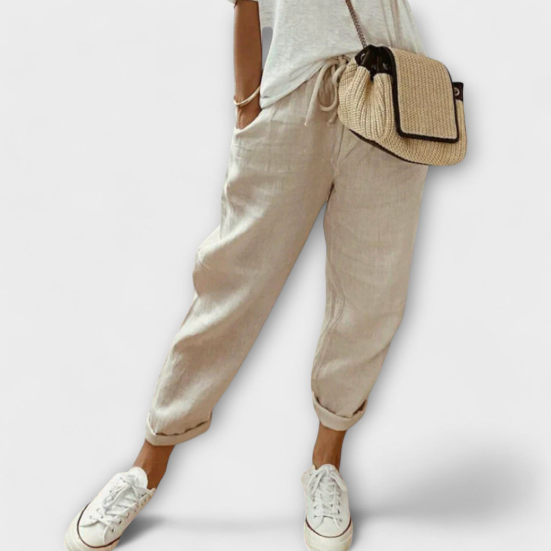 Ella™ | Elegant Cotton-Linen Trousers