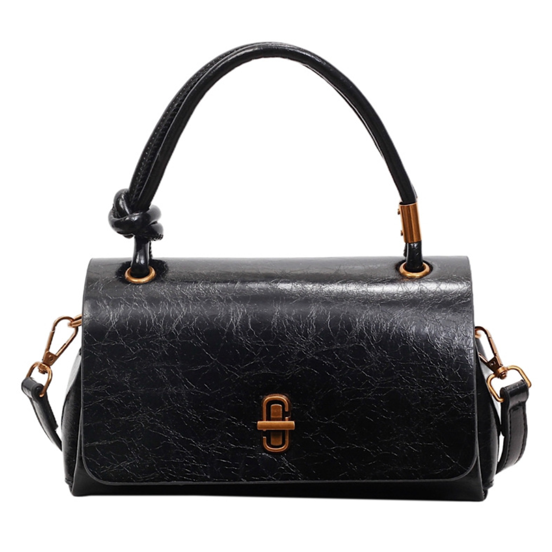 Camille™ | Glossy Oil-Wax Satchel Bag