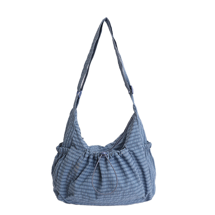 Harlow™ | Plaid Drawstring Cloud Hobo Bag