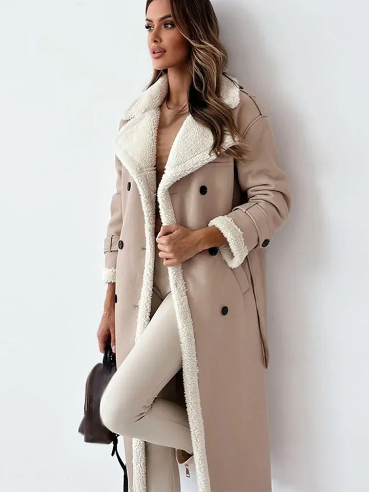 Thalissa | Belted Faux-Leather Coat