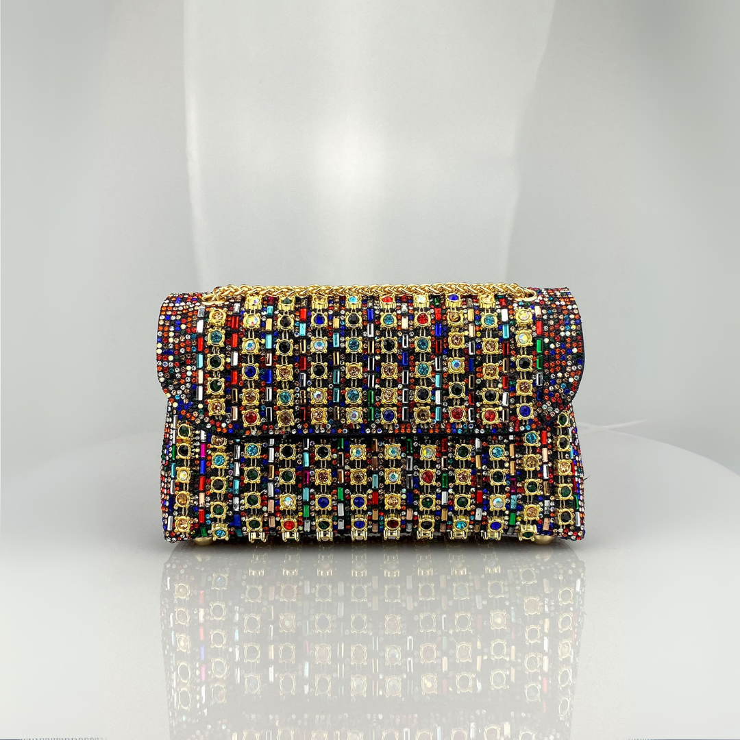 Laviera™ | Chic Chain Coloured Diamond Shoulder Bag