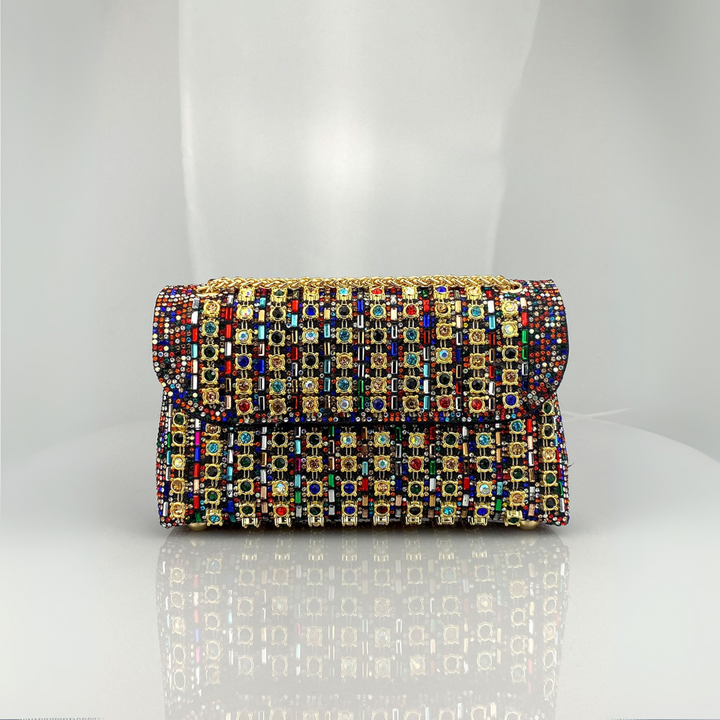 Laviera™ | Chic Chain Coloured Diamond Shoulder Bag