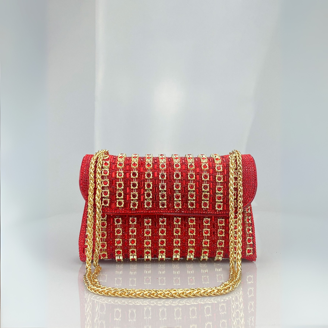 Laviera™ | Chic Chain Coloured Diamond Shoulder Bag