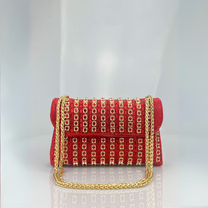 Laviera™ | Chic Chain Coloured Diamond Shoulder Bag