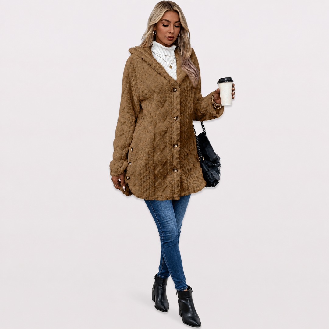 Malory™ | Warm Hooded Knit Jacket