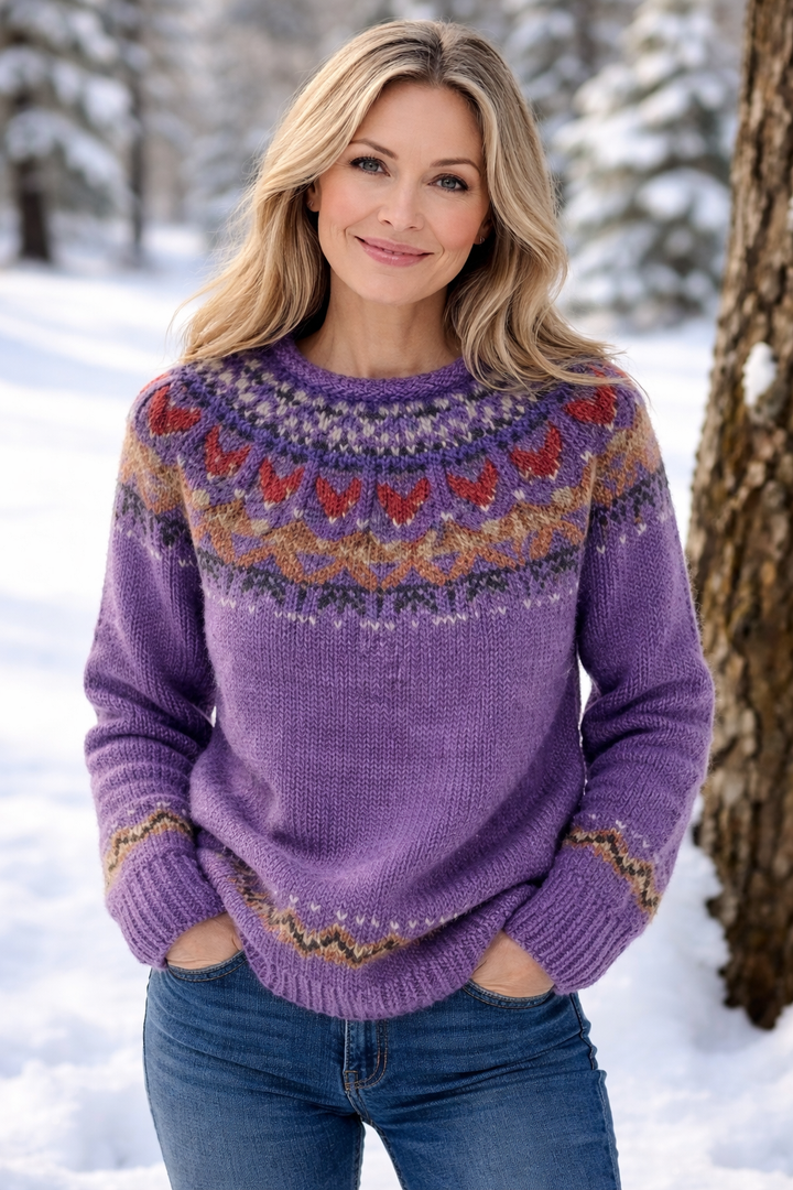 Mira Woven Shoulder Knit Sweater