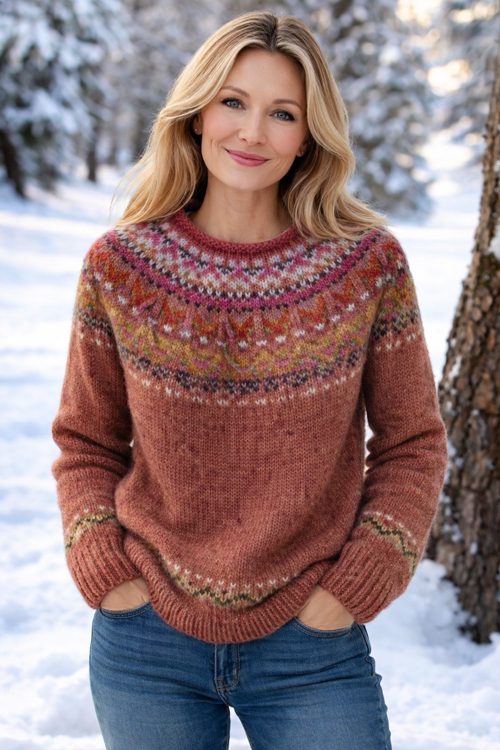 Rosa Textured Shoulder Knit Sweater