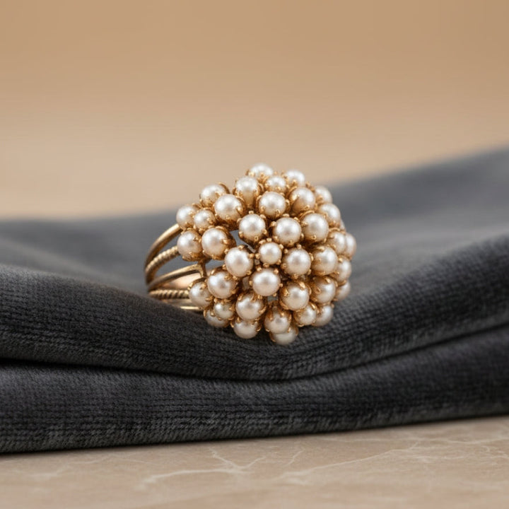Pia™ | Inlaid Pearl Gold Ring