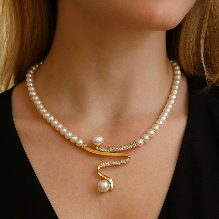 Vivienne™ | Natural Pearl Necklace Set