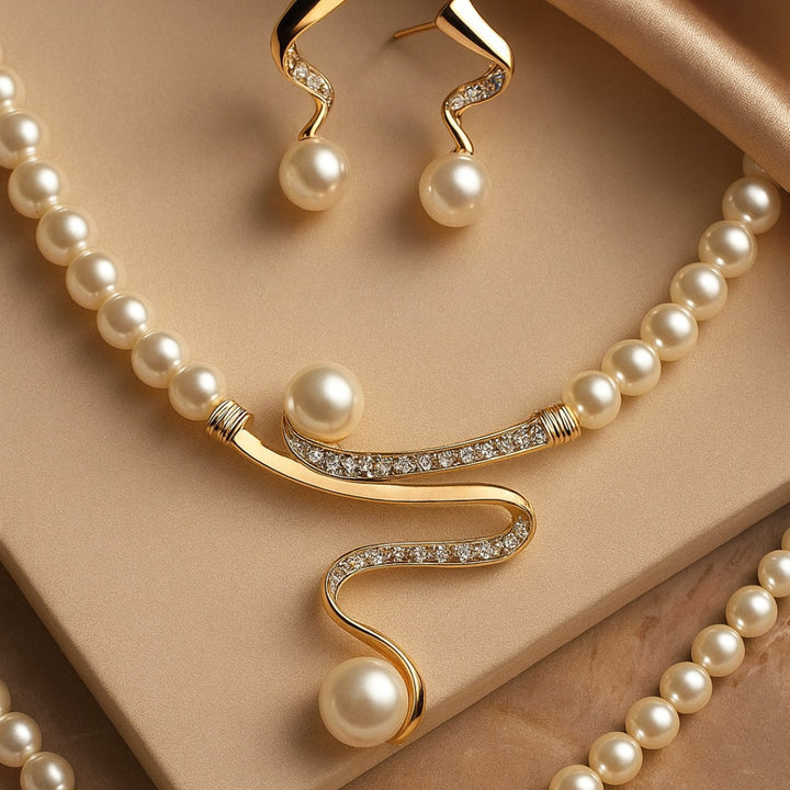 Vivienne™ | Natural Pearl Necklace Set