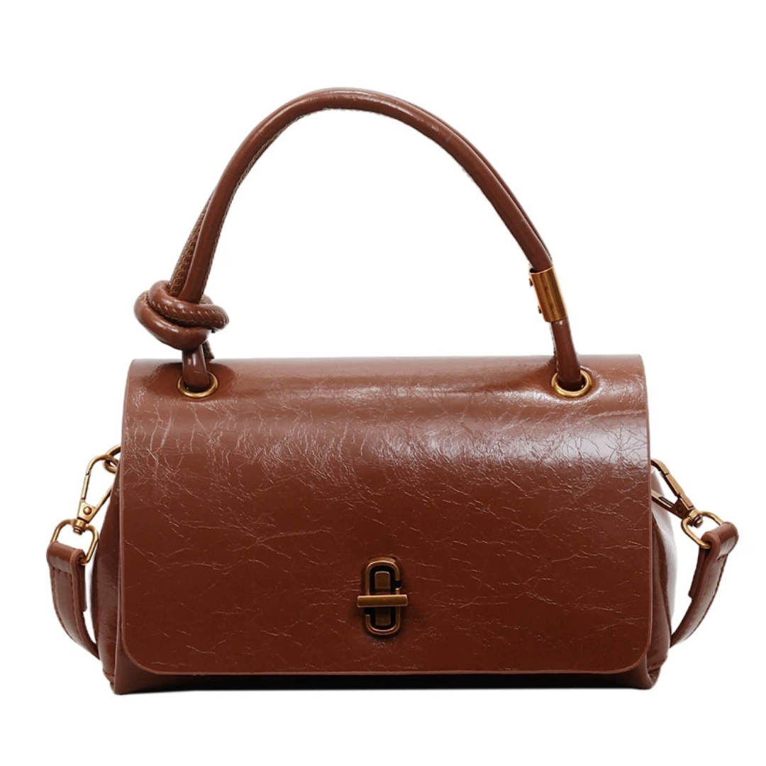 Camille™ | Glossy Oil-Wax Satchel Bag