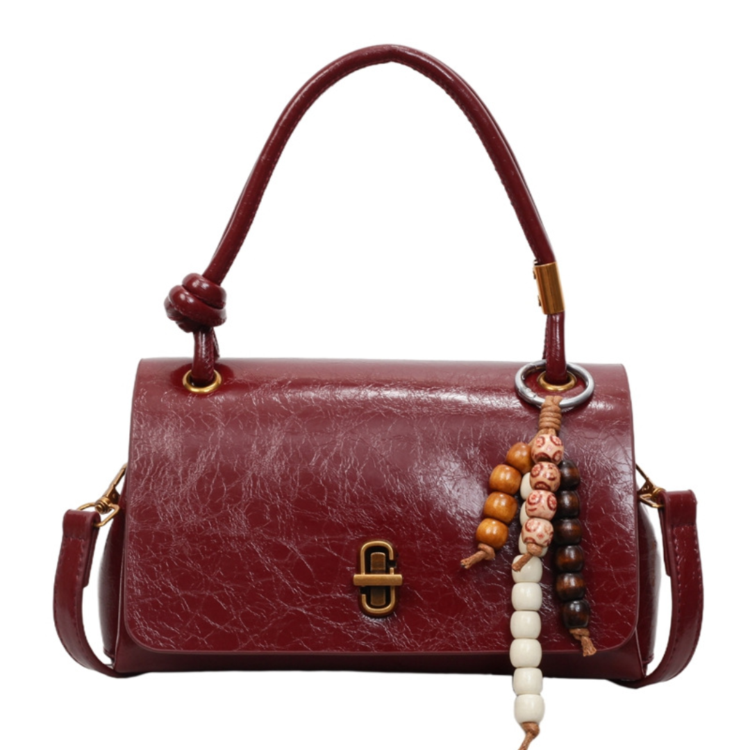Camille™ | Glossy Oil-Wax Satchel Bag