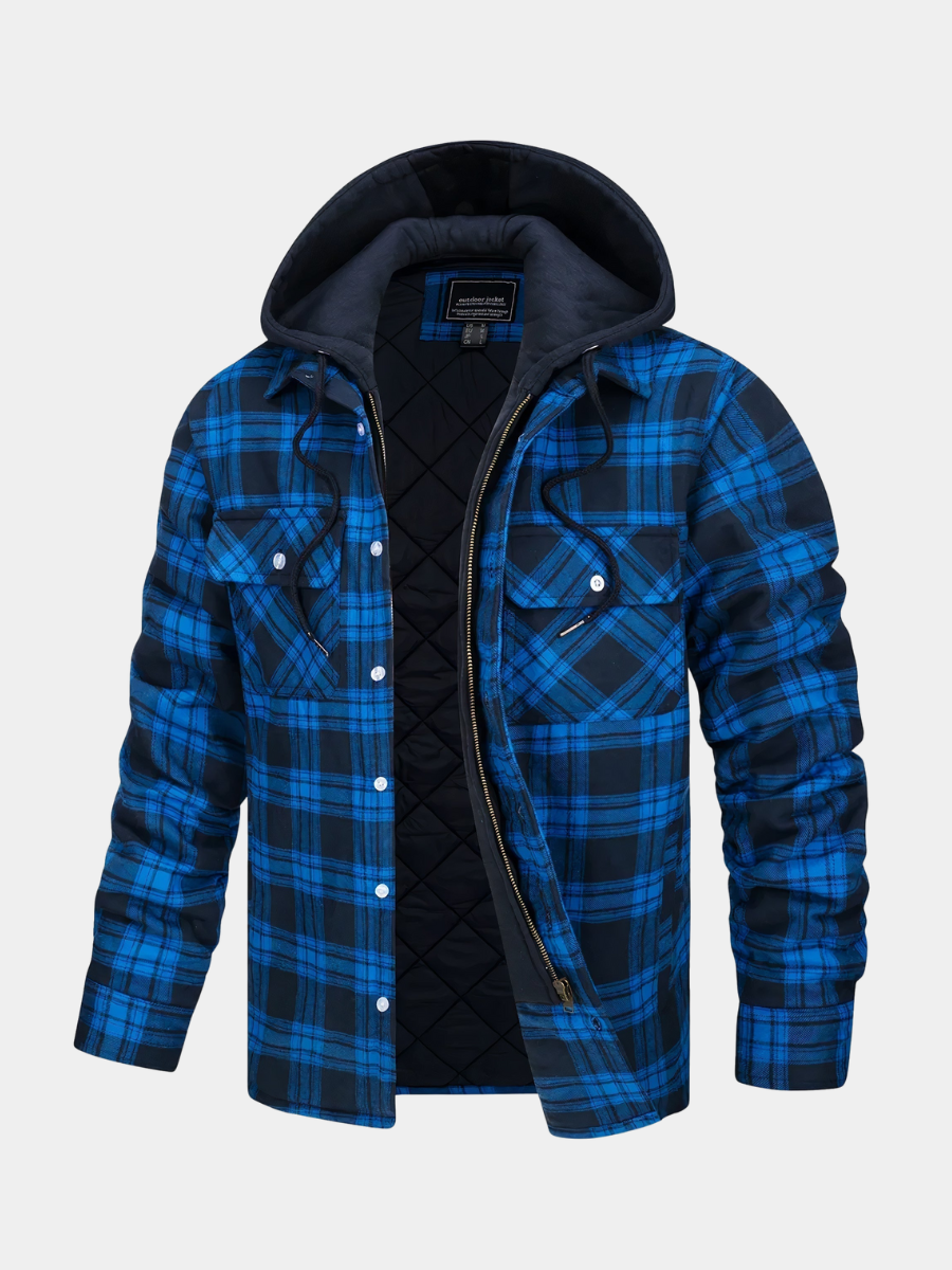 Dominic™ | Checked Hooded Jacket