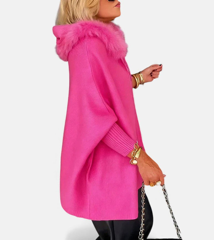 Arabelle | Hooded Coat with Fur Collar