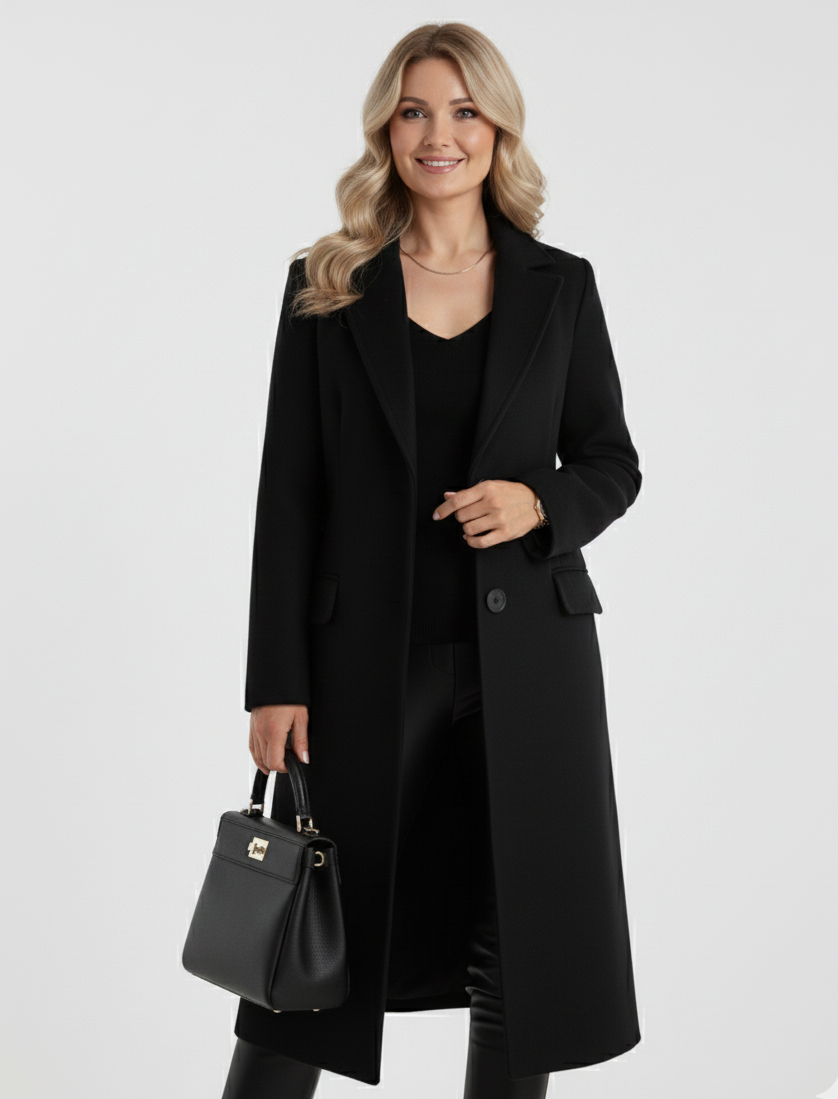 Moa - Elegant Long Coat with Classic Style