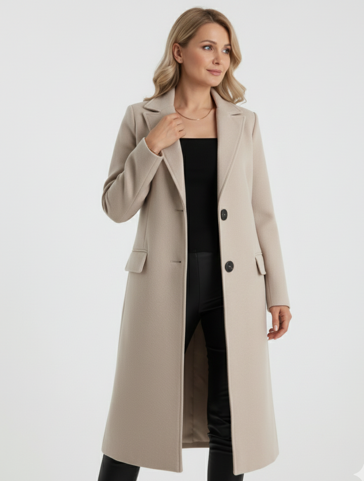 Moa - Elegant Long Coat with Classic Style