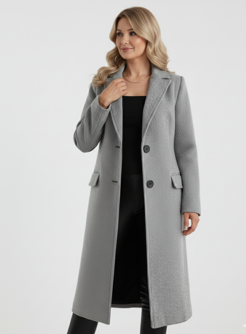 Moa - Elegant Long Coat with Classic Style