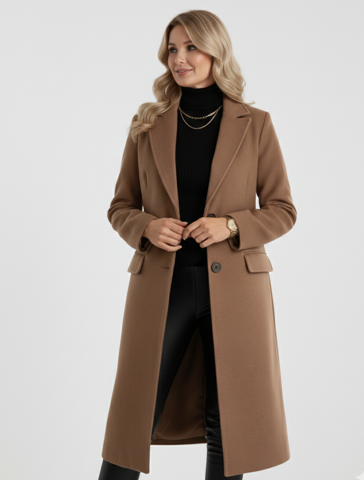Moa - Elegant Long Coat with Classic Style