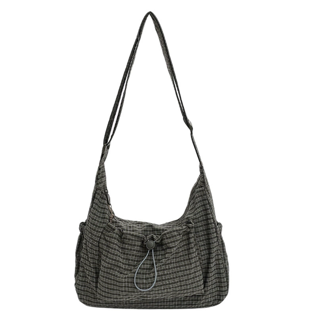 Harlow™ | Plaid Drawstring Cloud Hobo Bag