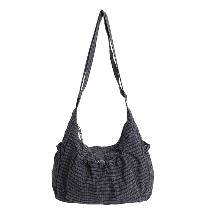Harlow™ | Plaid Drawstring Cloud Hobo Bag