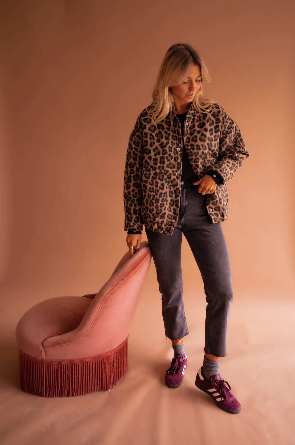 Daniela | Leopard Print Bomber Jacket