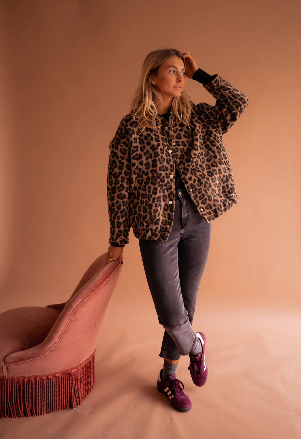 Daniela | Leopard Print Bomber Jacket