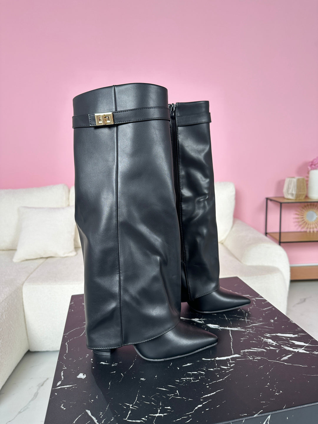 Serena™ | Black Leather Boots