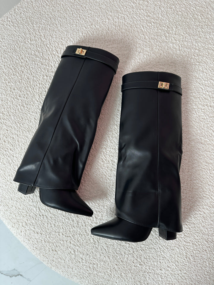 Serena™ | Black Leather Boots