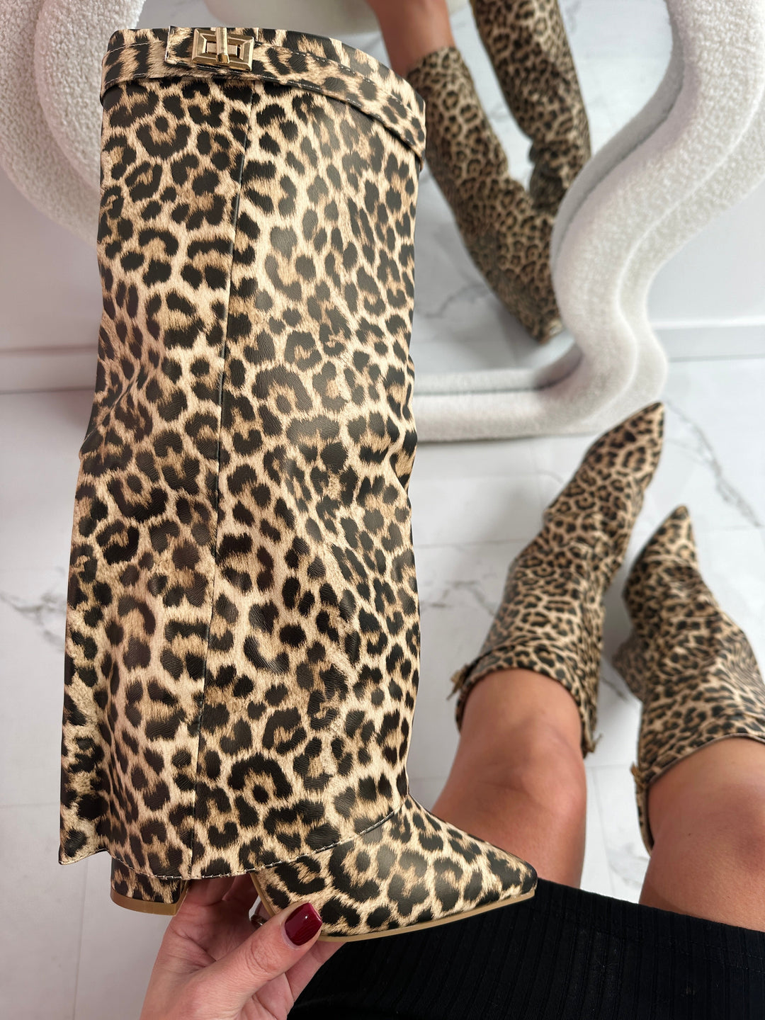 Felina™ | Leopard Leather Boots